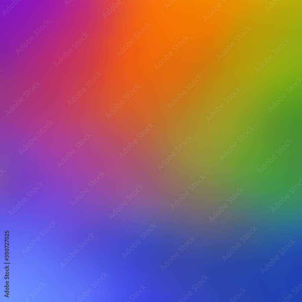 Bright abstract background, beautiful gradient transitions of rainbow colors, blurry color spots.
