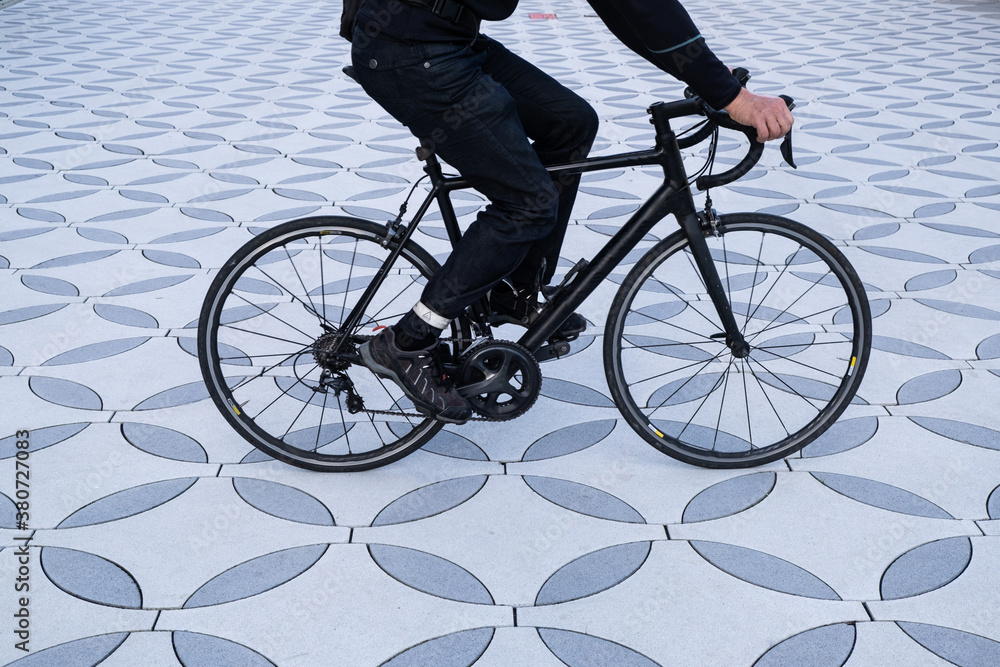Man on bicycle Man on bicycle