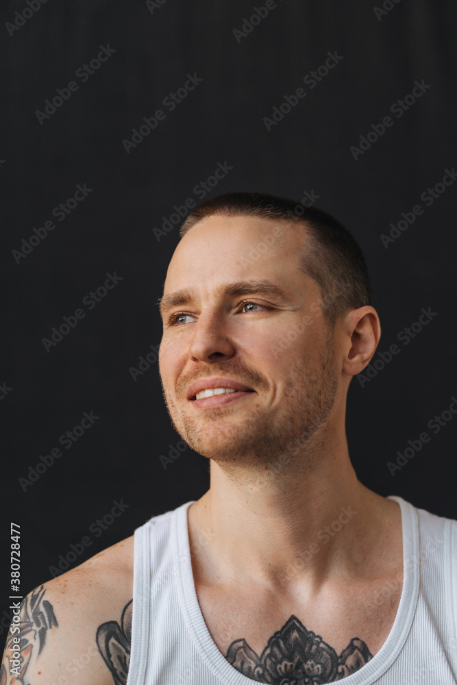 porter of a handsome man looking to the side porter of a handsome man looking to the side