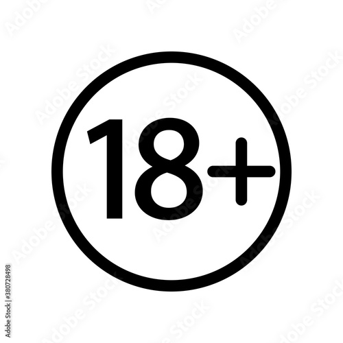 Tableau sur toile Icono de mayores de 18 años para películas