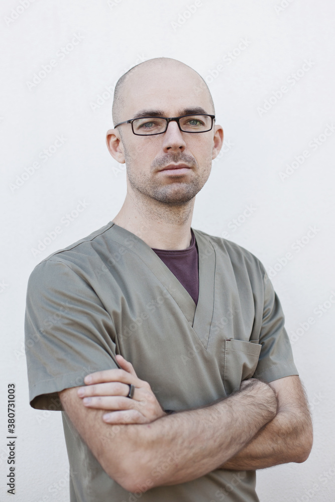 Doctor in glasses and in uniform Doctor in glasses and in uniform