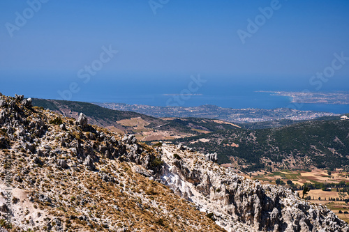 Panorama from the ridge of Mount Ainos on the island of Kefalonia photo