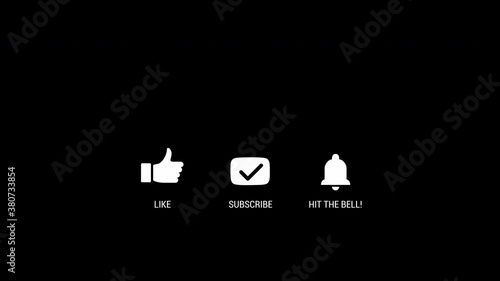 Animation of a Subscribe Sequence for Videohosting Social Network with Transparent background