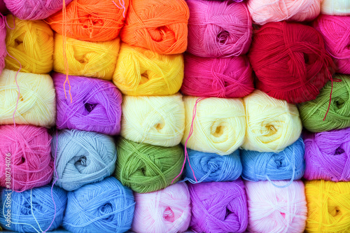 Close up shot of colored wo...