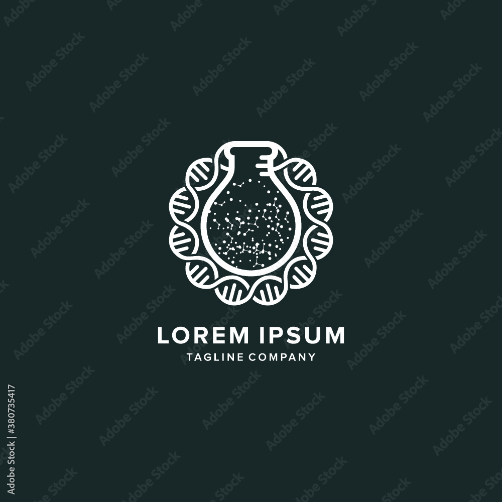 Obraz premium vector logo Labs icon botle illustrations