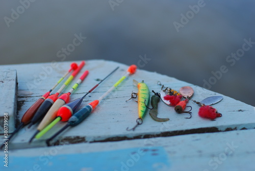 during active rest it is fishing, always with you fishing rod floats and hooks with a line