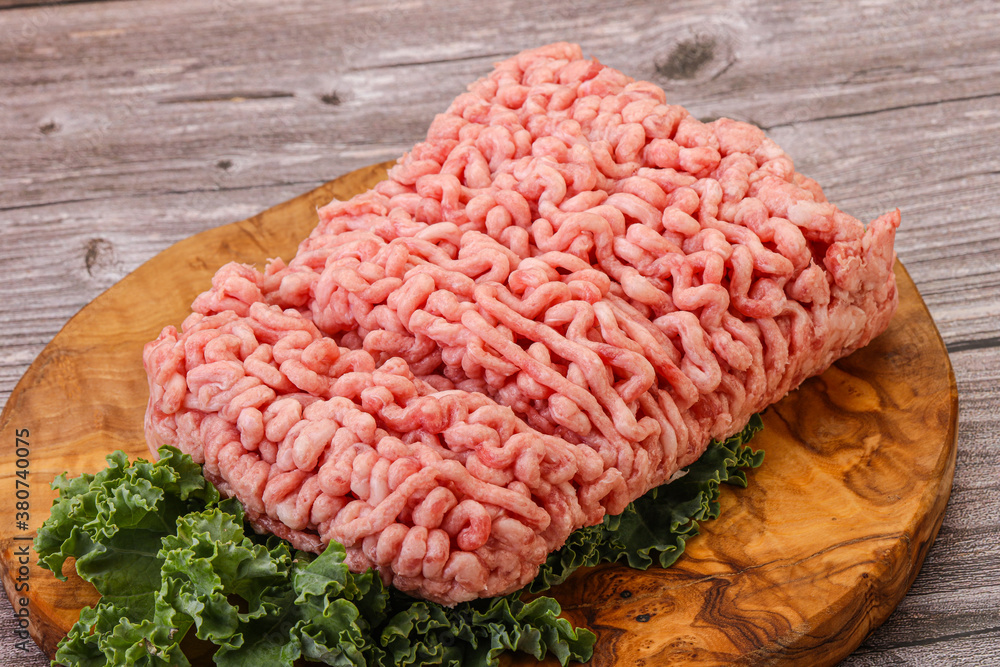 Raw pork minced meat for cooking Raw pork minced meat for cooking