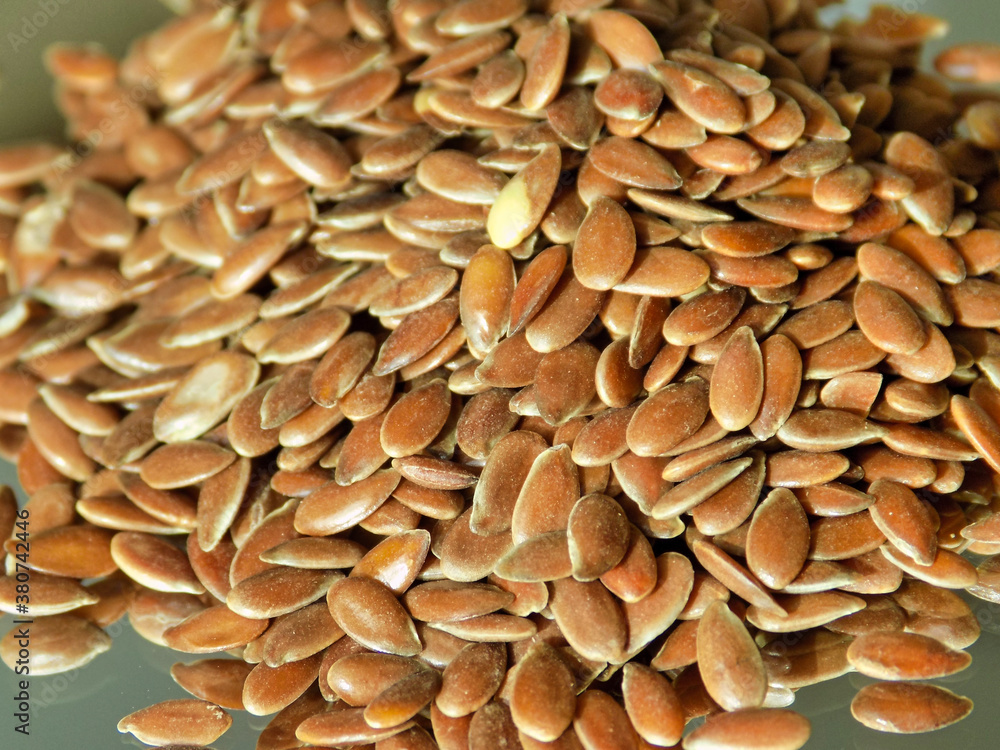 Beautiful flax seed from close up Beautiful flax seed from close up