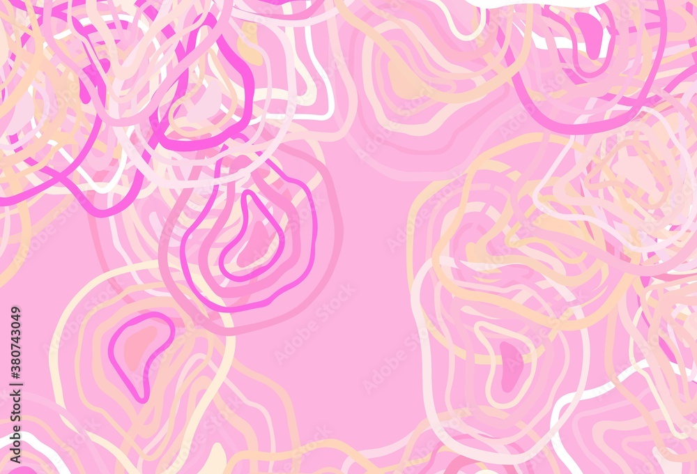 Light Pink, Yellow vector background with wry lines. Light Pink, Yellow vector background with wry lines.
