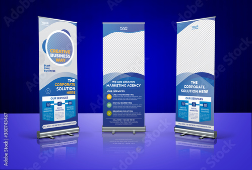 Professional Corporate Roll Up Banner Design 2020 with 3 concepts