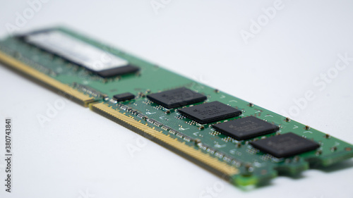 close up of computer memory