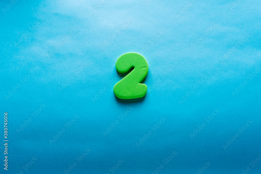 2 years old celebrating classic logo. Colored happy anniversary two