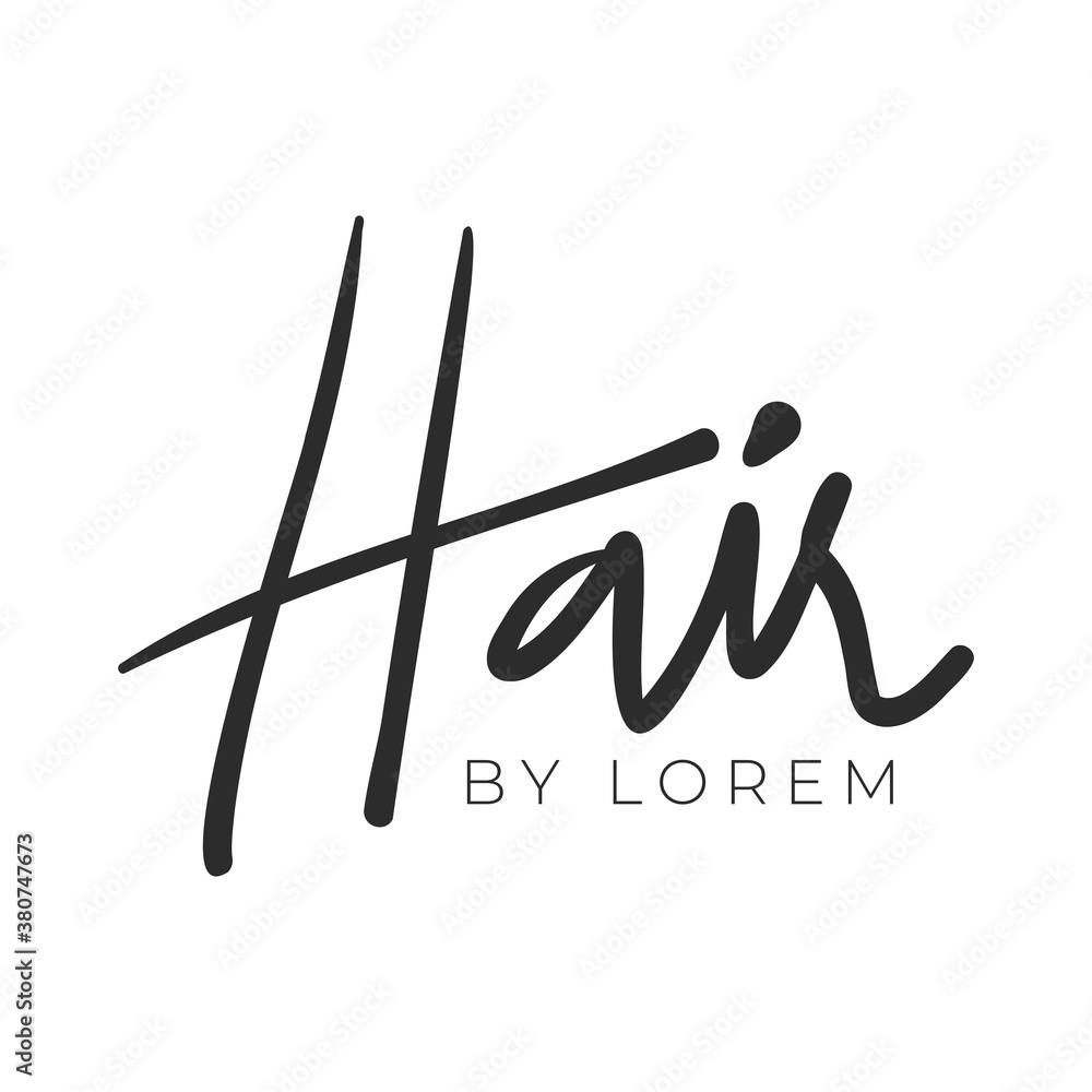 Simple logo design with hair stylish concept Simple logo design with hair stylish concept