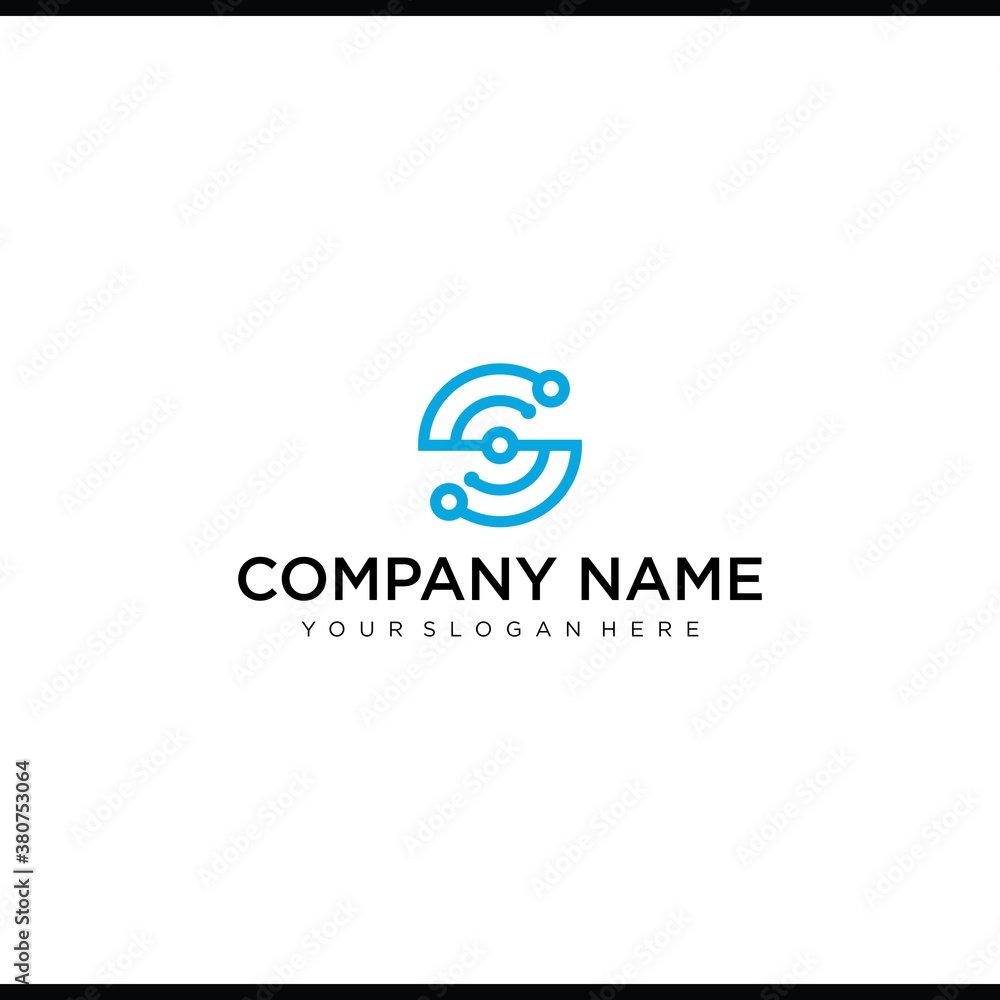 S Logo.S Letter Icon Design Vector Illustration.