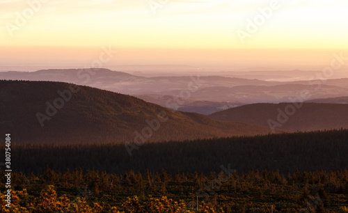 View of the Giant Mountains and the Jizera Mountains from Szrenica © sanzios
