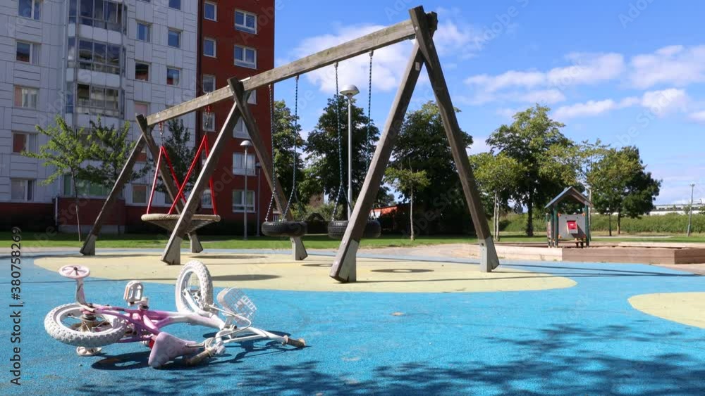 Empty playground in Malmö, Sweden, late summer Empty playground in Malmö, Sweden, late summer