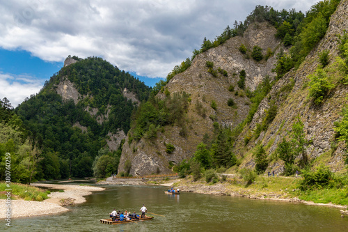 River Dunajec in the Pieniny Mountains on the border of Slovakia and Poland