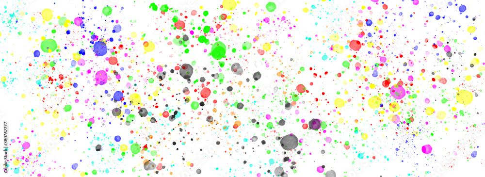 colorful background colorful paint drops, large horizontal