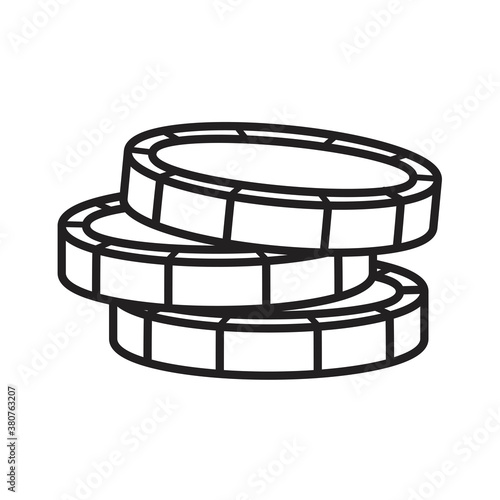 Isolated token casino poker game icon- Vector