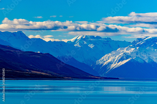 blue sky with a lake and mountains © Ingmar