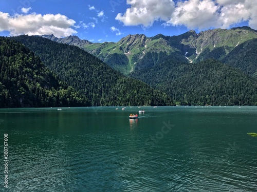 boats on the lake