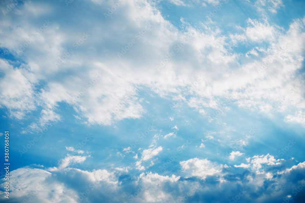 Blue sky with white clouds
