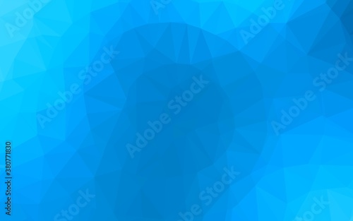 Light BLUE vector polygon abstract background. Modern geometrical abstract illustration with gradient. Triangular pattern for your business design.
