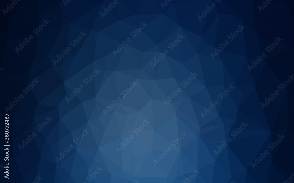 Dark BLUE vector abstract polygonal layout. Shining illustration, which consist of triangles. Completely new design for your business.