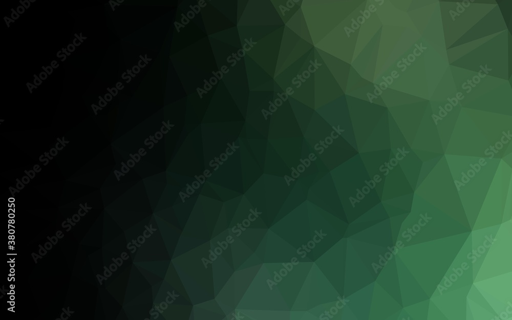 Dark Green vector abstract polygonal texture. Glitter abstract illustration with an elegant design. Triangular pattern for your business design. Dark Green vector abstract polygonal texture. Glitter abstract illustration with an elegant design. Triangular pattern for your business design.