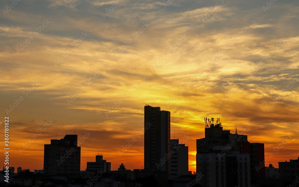 Pôr do sol em São paulo