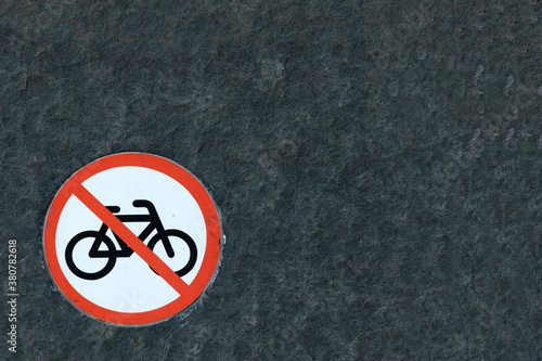No bicycles allowed sign