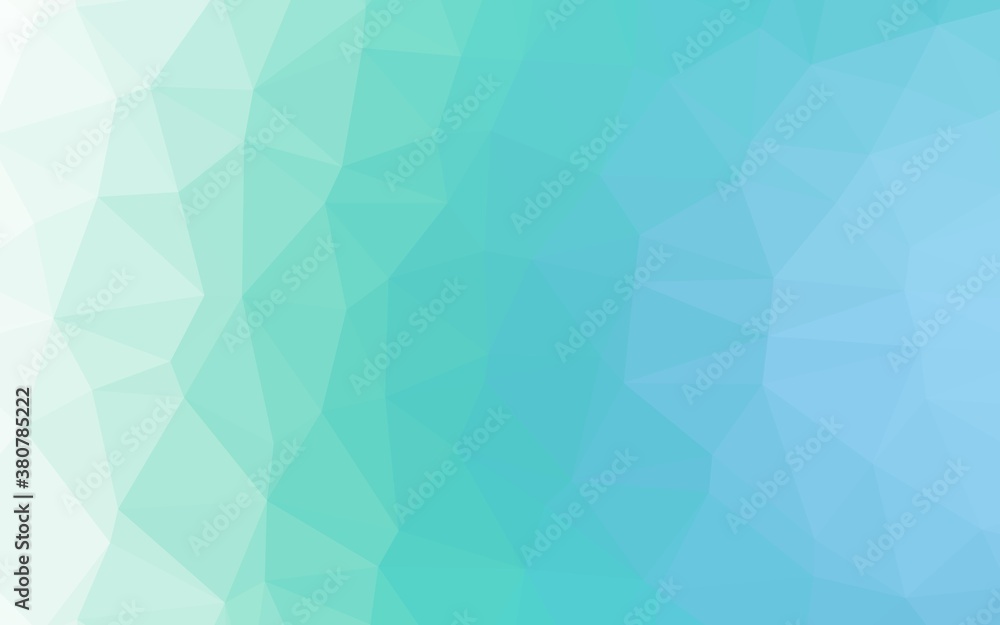 Light Blue, Green vector blurry triangle template. Creative illustration in halftone style with gradient. Polygonal design for your web site.