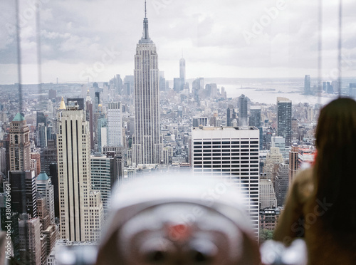 Aerial View of New York city in the USA. photo