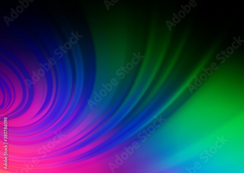 Dark Multicolor, Rainbow vector glossy abstract background. An elegant bright illustration with gradient. A new texture for your design.