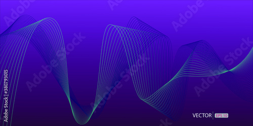 Beautiful wave line art. Modern colorful background.
