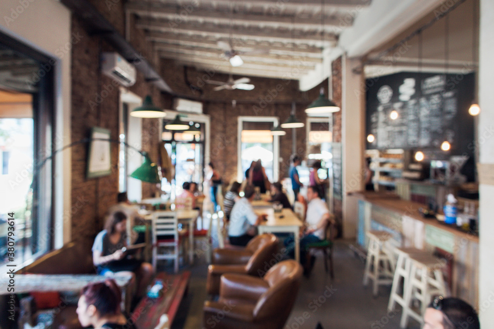 Customers in Coffee Shop Defocused Customers in Coffee Shop Defocused