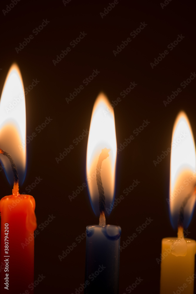 Closeup of Lit Candles Closeup of Lit Candles