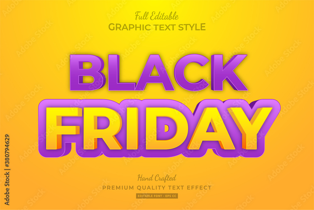 Black Friday Cartoon Editable Text Style Effect Premium Black Friday Cartoon Editable Text Style Effect Premium