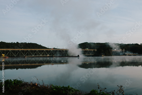 Bridge above a damn