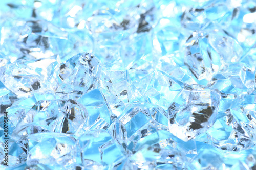 pile of ice cubes