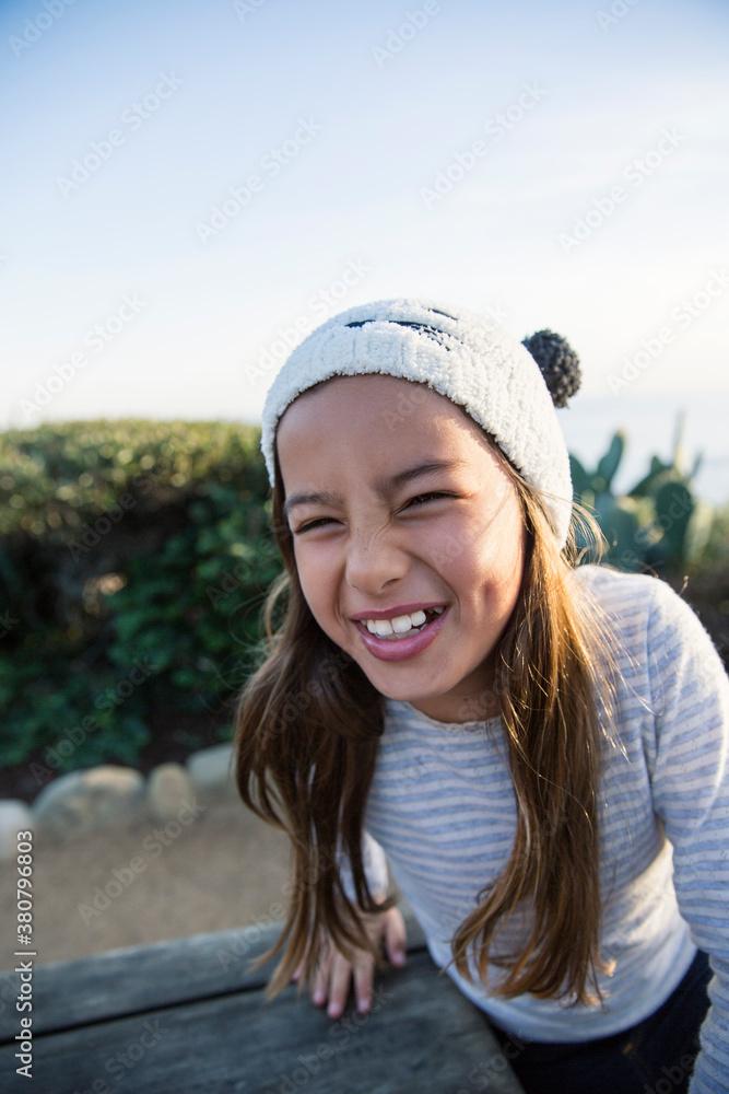 Little girl laughing and having fun Little girl laughing and having fun