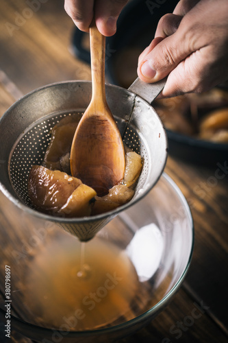 Preparing apple cider photo