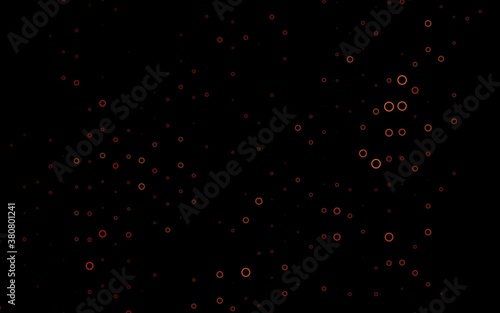 Light Yellow, Orange vector pattern with spheres. Modern abstract illustration with colorful water drops. Design for business adverts.