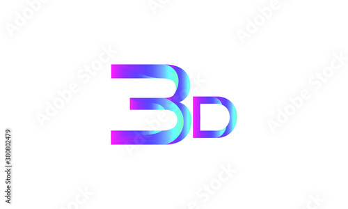 3D abstract logo design and vector template
