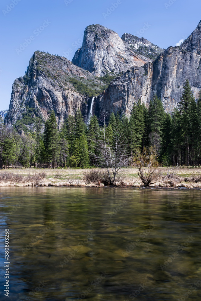 Merced River and Bridalveil Fall Merced River and Bridalveil Fall