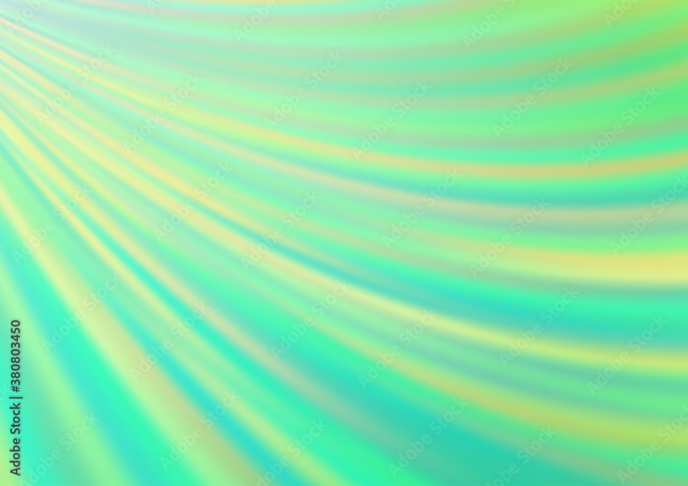 Light Green, Yellow vector background with lava shapes. Modern gradient abstract illustration with bandy lines. Marble design for your web site.