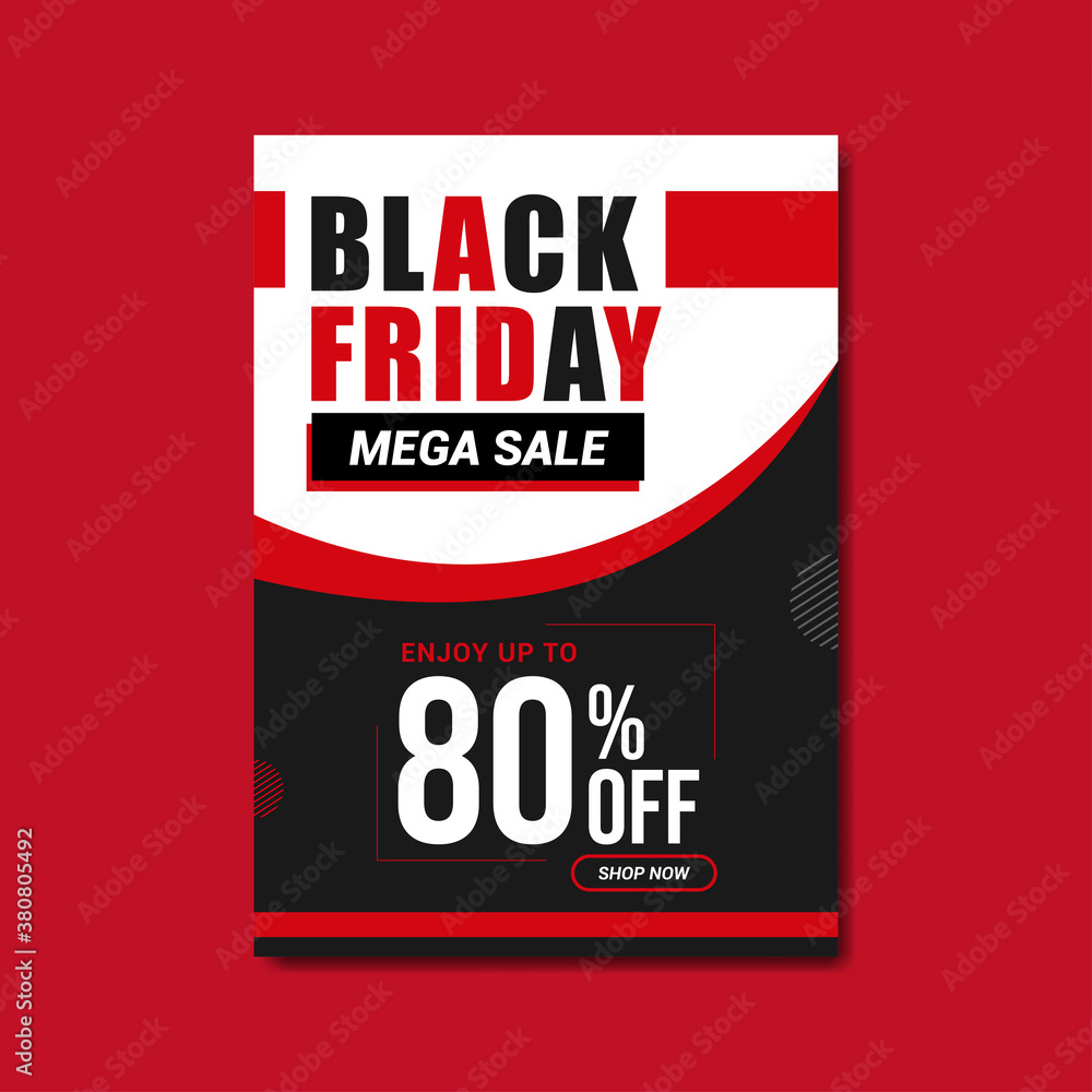 simple black friday sale flyer template