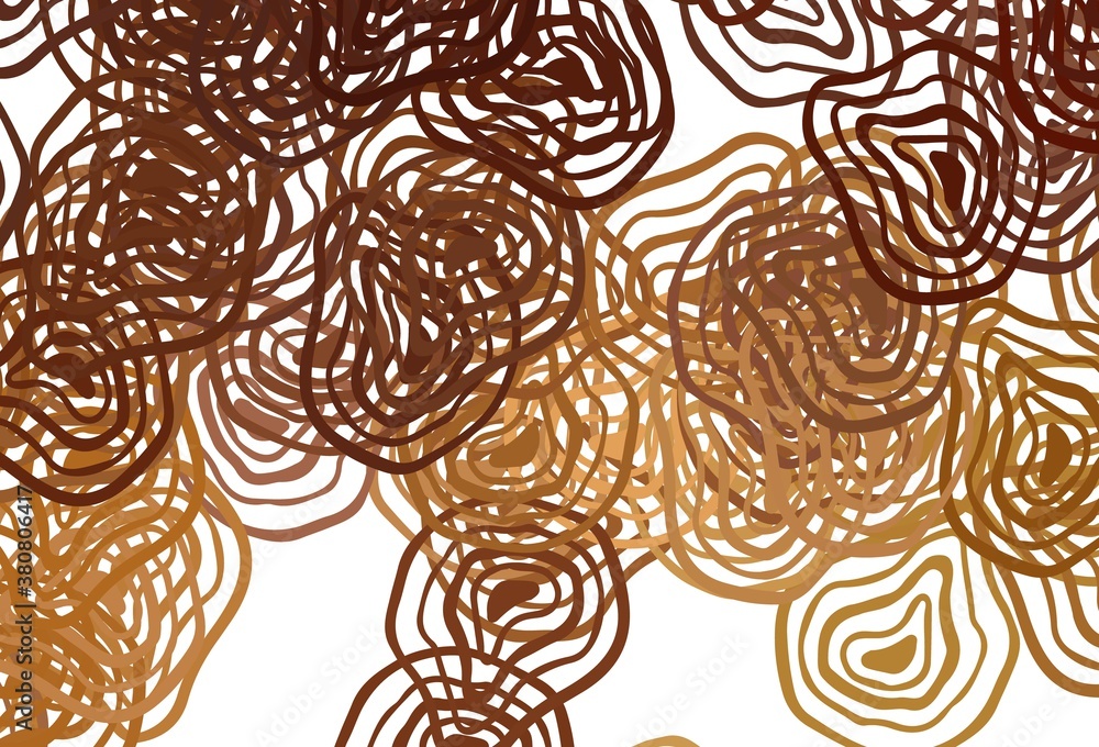 Light Orange vector layout with curved lines. Light Orange vector layout with curved lines.