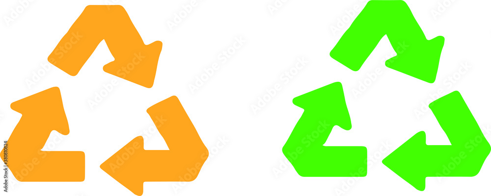 recycle icon isolated on white background recycle icon isolated on white background