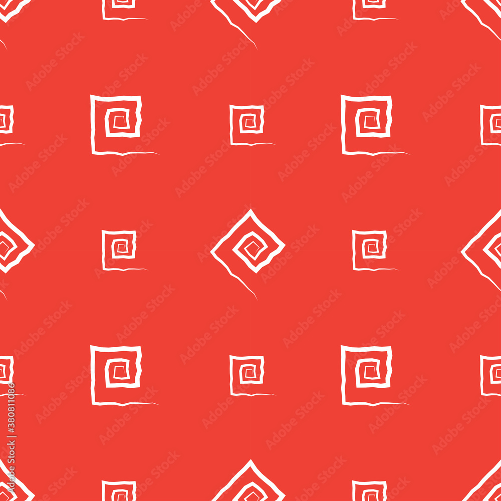 beautiful seamless pattern colorful square spiral line object style, red white color, decorative repeat background vector graphic design beautiful seamless pattern colorful square spiral line object style, red white color, decorative repeat background vector graphic design